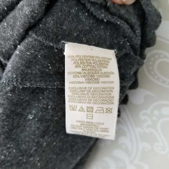 Free People gray flowy top sz L - Picture 3 of 6